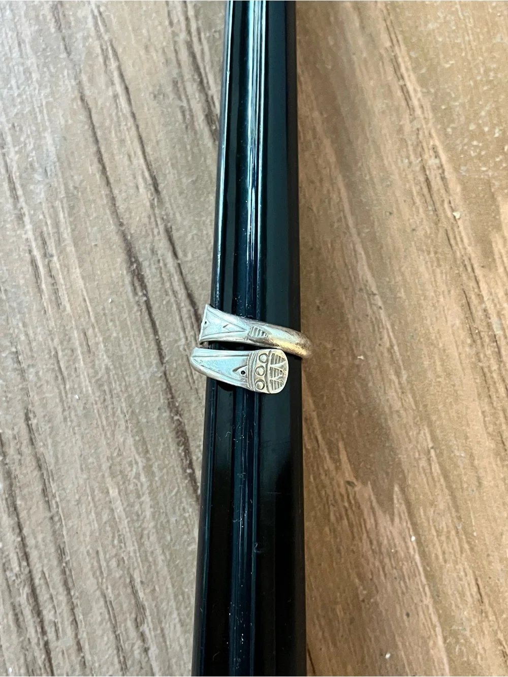 Vintage Silver Adjustable Wrap Ring - Silver